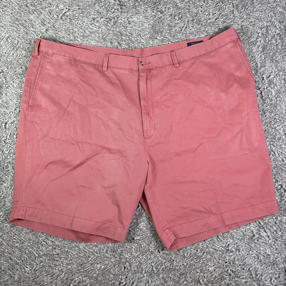 Polo Ralph Lauren Chino Shorts Mens 52B (BIG) Classic Fit Pink Preppy Golf Work